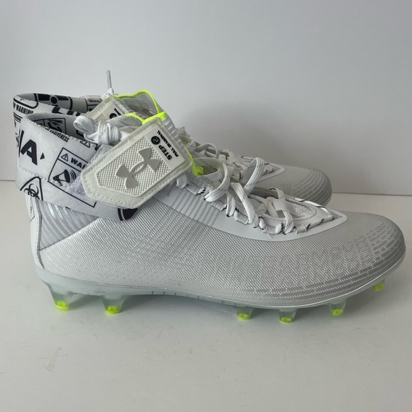 Under Armour Men's Highlight MC White/Silver Football Cleats Size 11 NWOB - Picture 8 of 13